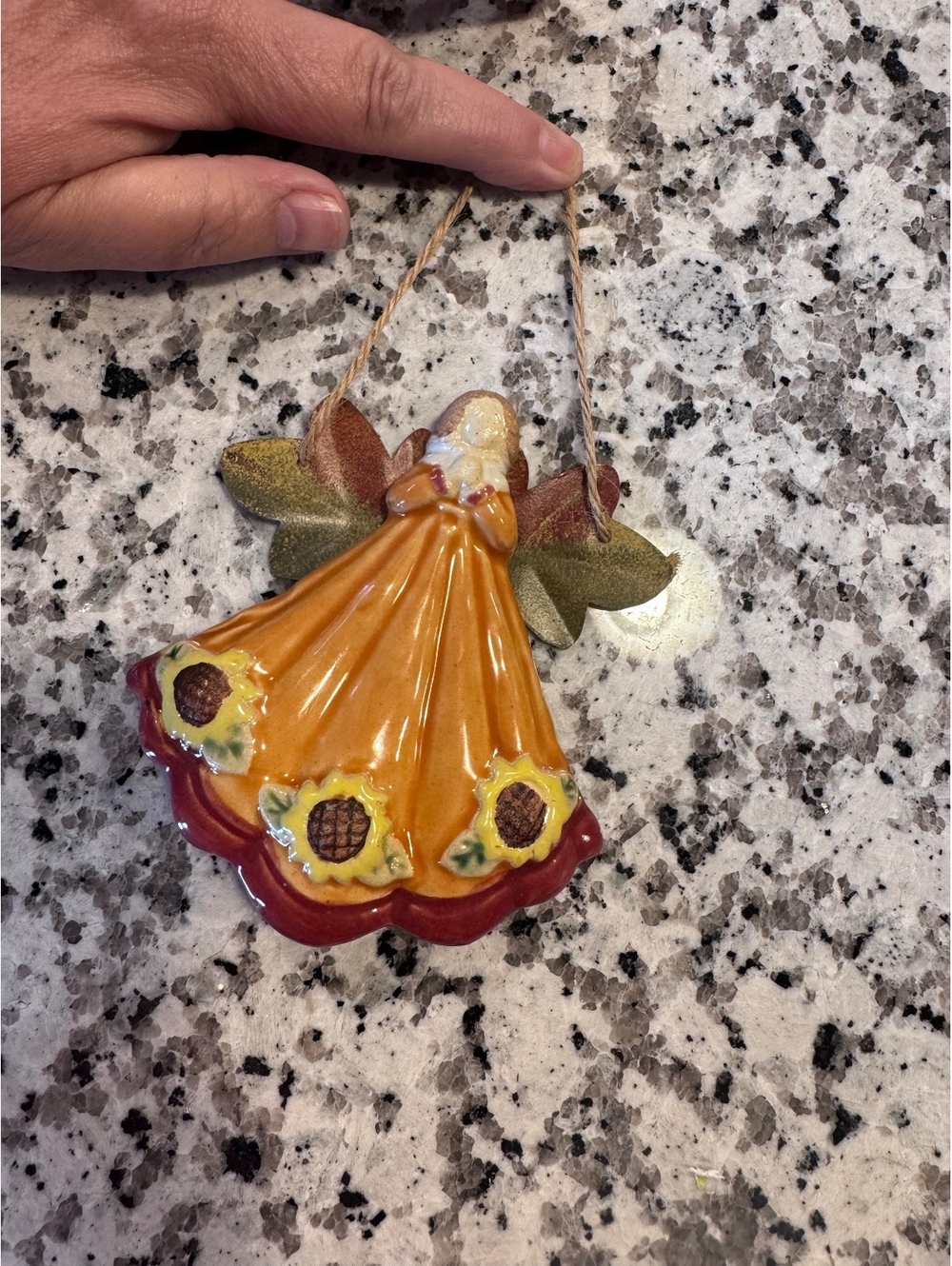 Handcrafted Fall Harvest Angel Wall Hanging Sunflower Autumn Thanksgiving Decor